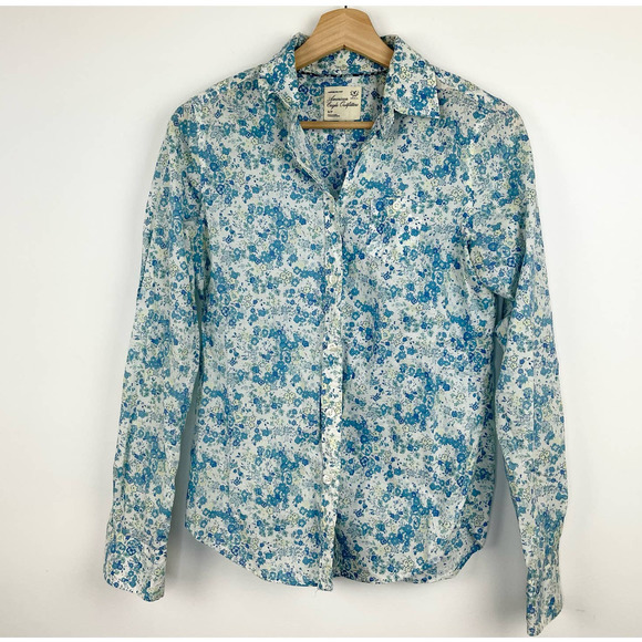 American Eagle Floral Button Up Shirt Blouse - Picture 2 of 6